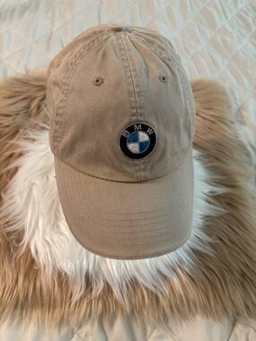 BMW Khaki Tan Baseball Cap with Embroidered Roundel